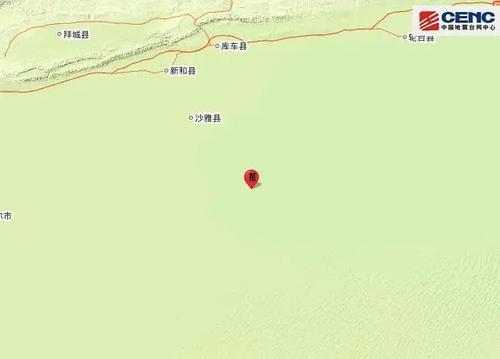 沙雅县41级地震