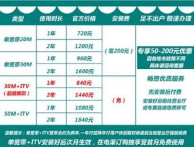 中国电信宽带资费(电信电视宽带套餐收费)
