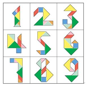 七巧板8种长方形图片