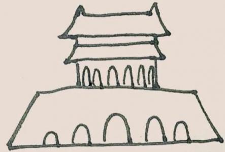 天安城门广场绘画 北京天安怎么画图片简笔画 